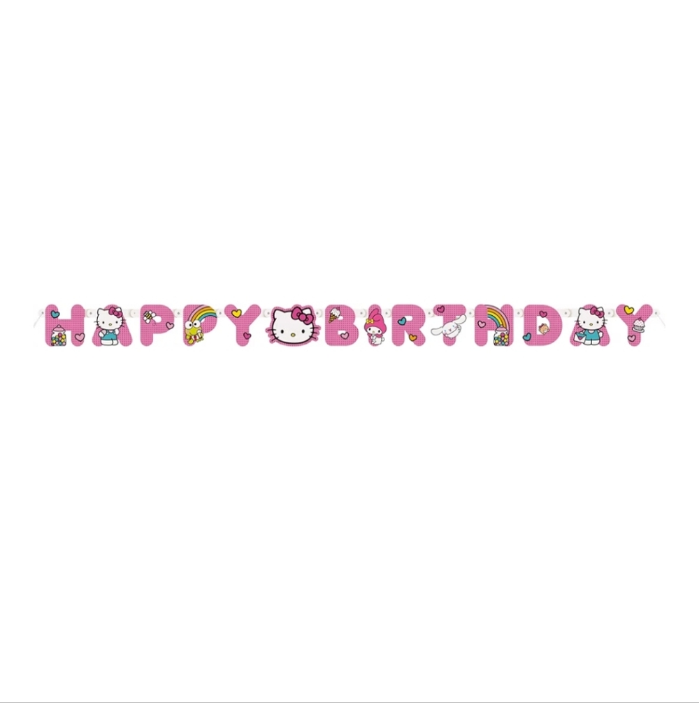 *Free Hello Kitty & Friends Birthday Banner